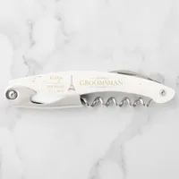 French Romance Wedding Party Member Blush ID870 Waiter's Corkscrew