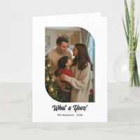 Modern "Year in Review" Photo Collage Christmas Holiday Card