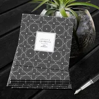 Chic Geometric Pattern Squared White/Black ID799 Square Business Card