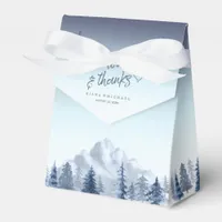 Mountain Landscape Wedding Love Thanks Blue ID787 Favor Boxes