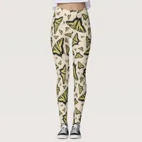 Southwest Yellow Swallowtail Butterflies All Over  Leggings