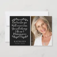 3.5x5 Sympathy Modern Photo Funeral Thank You Card