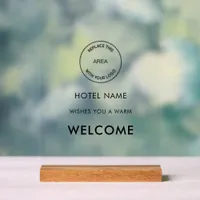 Hotel Logo Simple Reception Welcome Sign