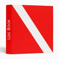 Scuba Diving Flag 3 Ring Binder