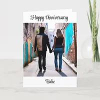 Happy Anniversary | Couple Holding Hands Urban Art Card