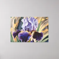 *~* GlitterTeal IRIS Irises Vintage Floral TV2 Canvas Print