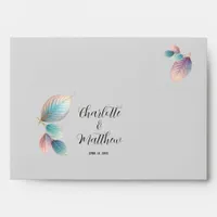 Ethereal Beauty Soft Tone Whimsical Pastel Leaves Envelope