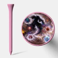 A Captivating Abstract Galactic Nebula Golf Tees