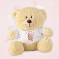 Cute Cub Cupcake Custom Kids Valentine's Day Teddy Bear