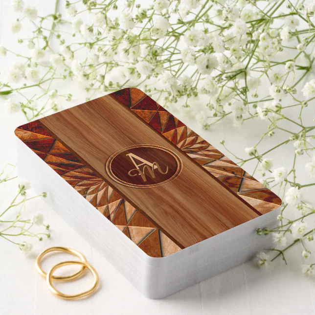 Wood Pattern Poker Cards