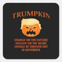 Anti Trumpkin Funny Halloween Square Sticker
