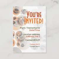 Retro Party Invite Card