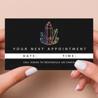 Gemstone Rainbow Quartz Crystal Business Logo Appointment Card