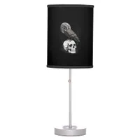 Crow, F-Caw-F Funny Bird Moon Gothic Adult Humor C Table Lamp