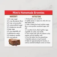 Mimi's Brownies Recipe Card