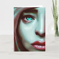 Women's Face | AI Generated Art Card