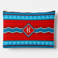 Southwest River Red Turquoise Lg Personalized Accessory Pouch