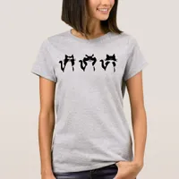Black White Cats | Three Wise Kitties T-Shirt