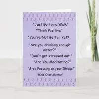 Purple Fibromyalgia "Things I Wont Say"   Card