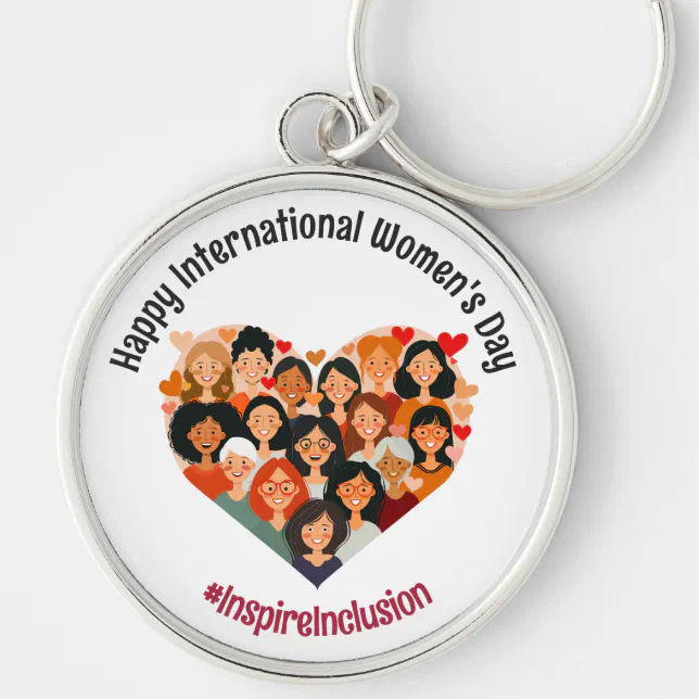 International Women's Day | IWD March 8 | Heart Keychain