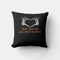 Halloween Haunted Heart Skeletal Bone Chilling Cla Throw Pillow