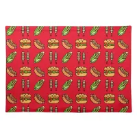 Barbecue Foods | Hamburger, Hotdog, Shish Kabob Cloth Placemat