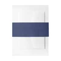 Navy Blue Invitation Belly Band