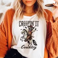 Creepin' It Country Vintage Raccoon Halloween T-Shirt