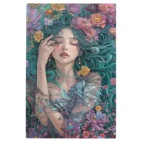 *~* Woman SC4 Esoteric Meditating Goddess Floral Metal Print