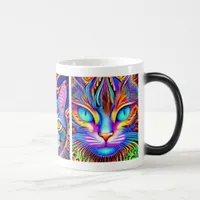 Mystical Cat | Psychedelic Art  Color Morph Mug