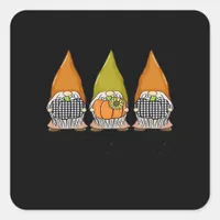 Autumn Gnomes With Pumpkins It’s Fall Y’all Hallow Square Sticker