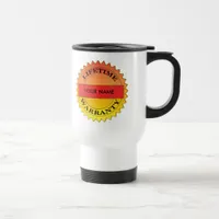 Lifetime Warranty Symbol Your Name Travel Mug