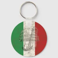Flag and Symbols of Italy ID157 Keychain
