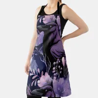 Goth Raven & Moody Florals Apron