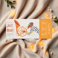 Retro Jazz Night Ticket Invitation