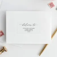 Modern Romantic Wedding Guest Address Labels