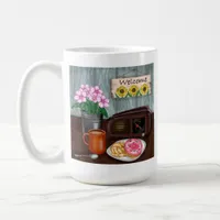 Welcome, Sunflowers, Donuts and Coffee Coffee Mug