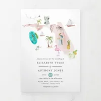 Florida Destination Wedding Photo Tri-Fold Car