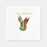 Zombie Couple Till Death Do Us Part Classic Style Napkins
