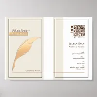 Gold Quill Notary Business Card Poster