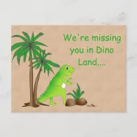 Dinosaur Land Cute Dino Postcard