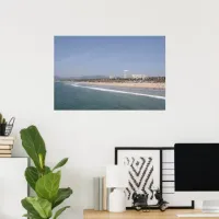 Golden Shores: Santa Monica Beach Radiance Poster