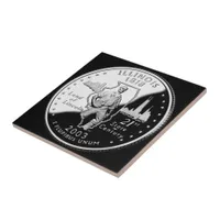 State Quarter of Illinois Reverse Side Faux Tile