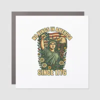 No Kings In America Statue Of Justice For Immigran Car Magnet