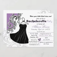 Little black dress bachelorette party invite