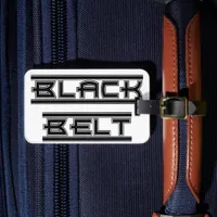 Martial Arts Bold Black Belt Gear Bag Tag