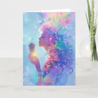 *~* Magical Woman Smudge SC4 Esoteric BLANK  Thank You Card