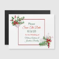 Christmas Save the Date Wedding Magnetic Card
