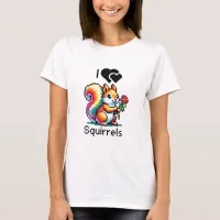 I Love Squirrels | Pixel Art T-Shirt