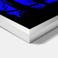 Black Silhouette Dragon on Blue - Fantasy |